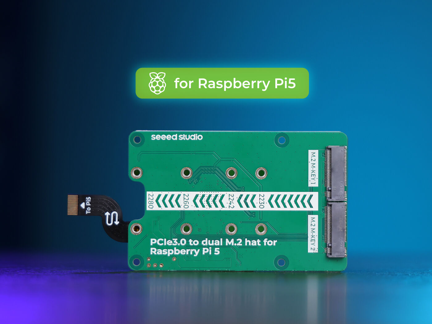 Turing Pi 2 - PCIe3.0 เปลี่ยนเป็นหมวก M.2 คู่สําหรับ Raspberry Pi