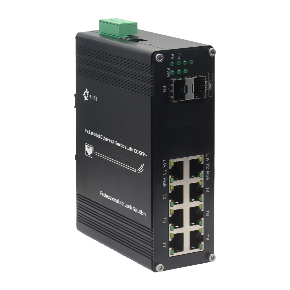 Managed Gigabit Poe Switch 8 Port 802.3At - สวิตช์ไฟเบอร์อุตสาหกรรม 8 พอร์ต L2 Managed Gigabit