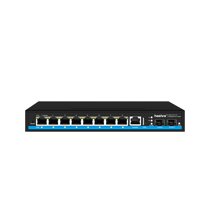 8 พอร์ต L3 จัดการ PoE 2.5Gps ห - Sfp+ 10G Managed Switch 8 Port บทวิจารณ์และราคา