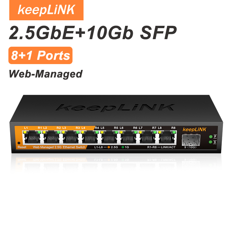 KeepLiNK KP-9000-9XHML-X สวิตช - Sfp+ 10G Managed Switch 8 Port บทวิจารณ์และราคา